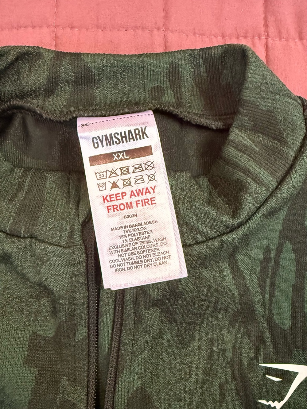 Gymshark Dark Green Zip-Front Cropped Jacket - Picture 4 of 4